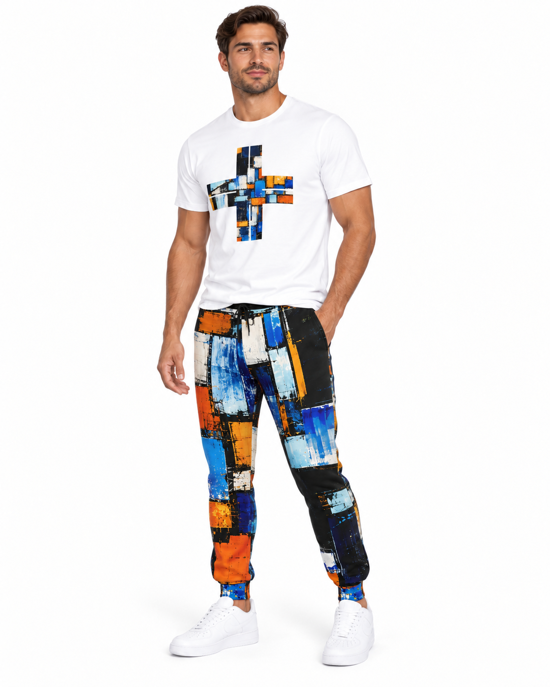 Opal Crossline Tee & Fashion Jogger Look