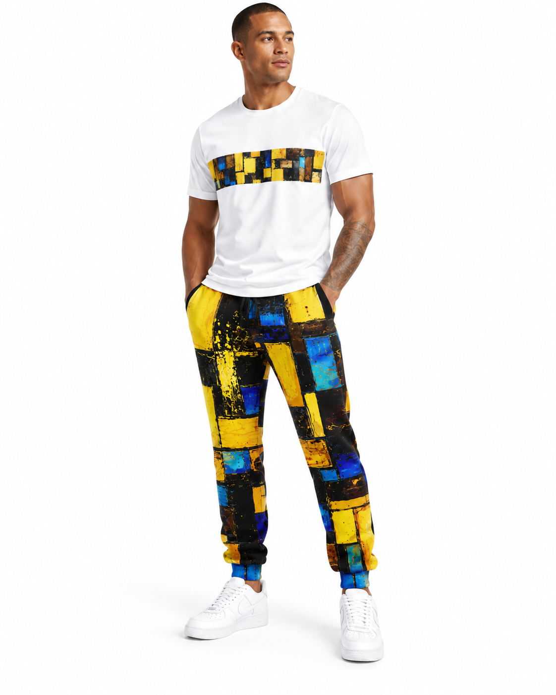 Opal Mosaic Tee & Jogger Look