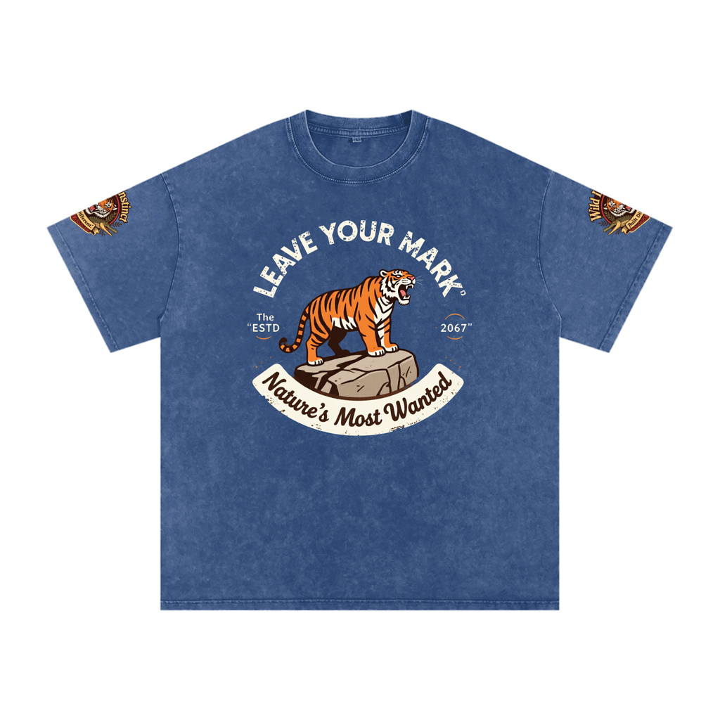 Not Easily Tamed Snow Washed Oversized Cotton T-Shirt