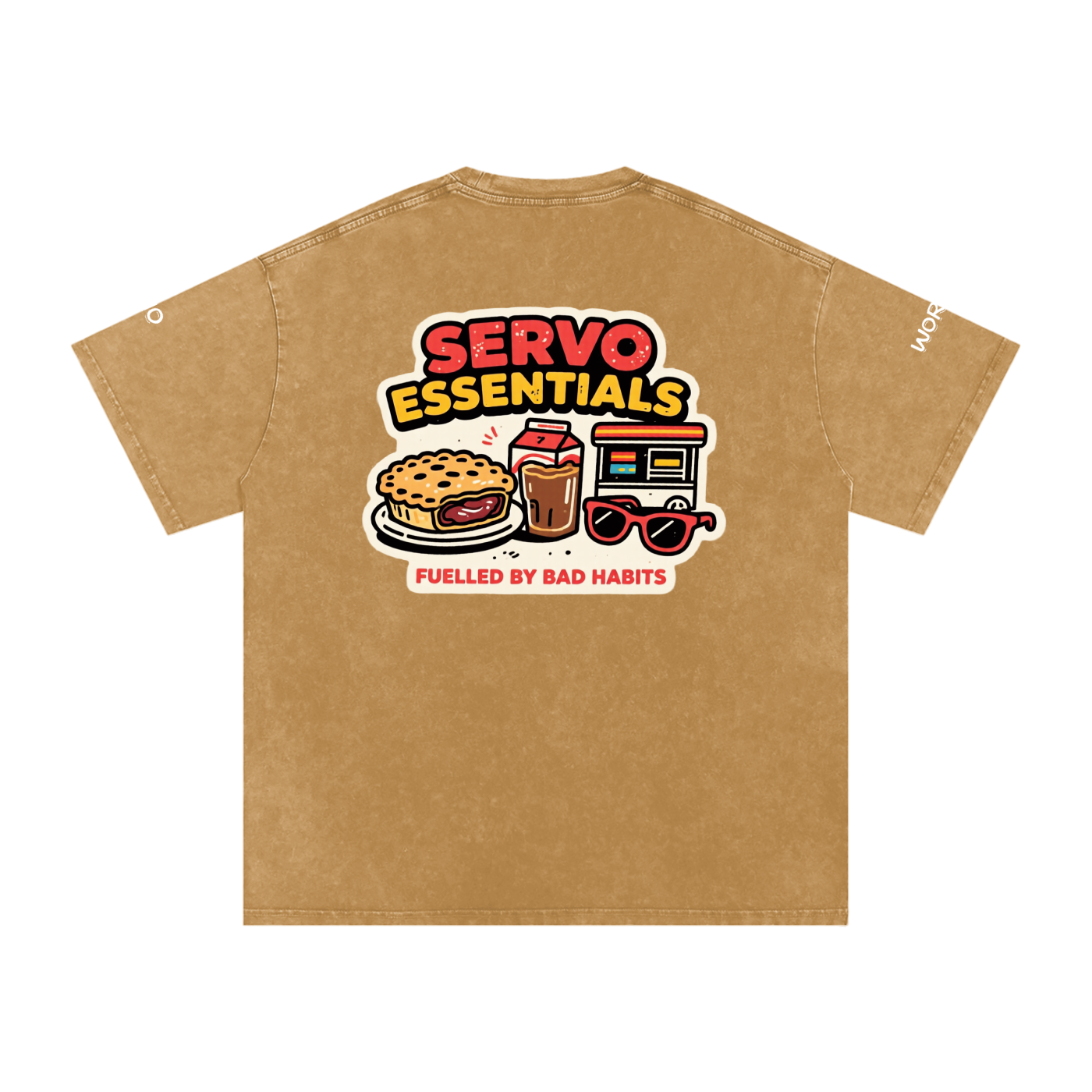 Not the Usual Snow Washed Oversized Cotton T-Shirt Another Day Servo Run Tee
