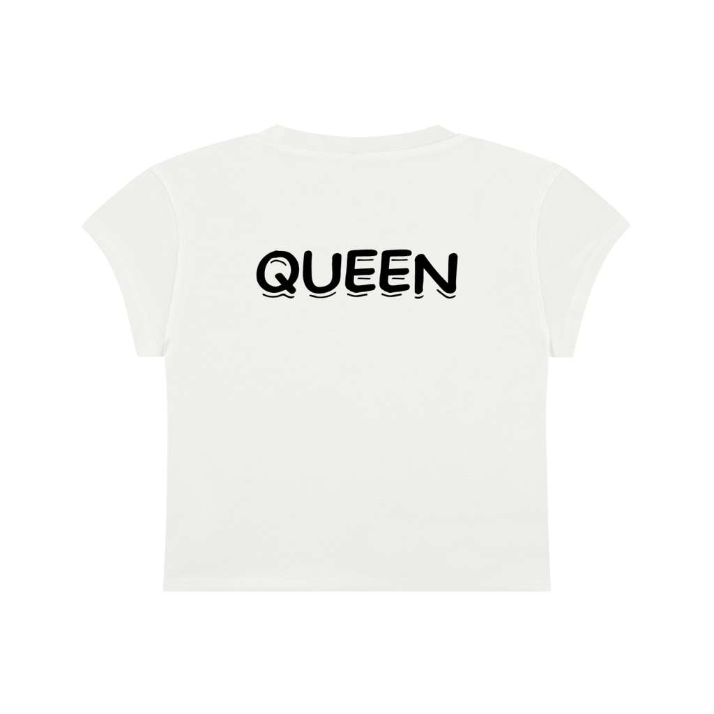 Not Silent Women's Slim-Fit Cropped T-Shirt - Good To Be Queen Tee