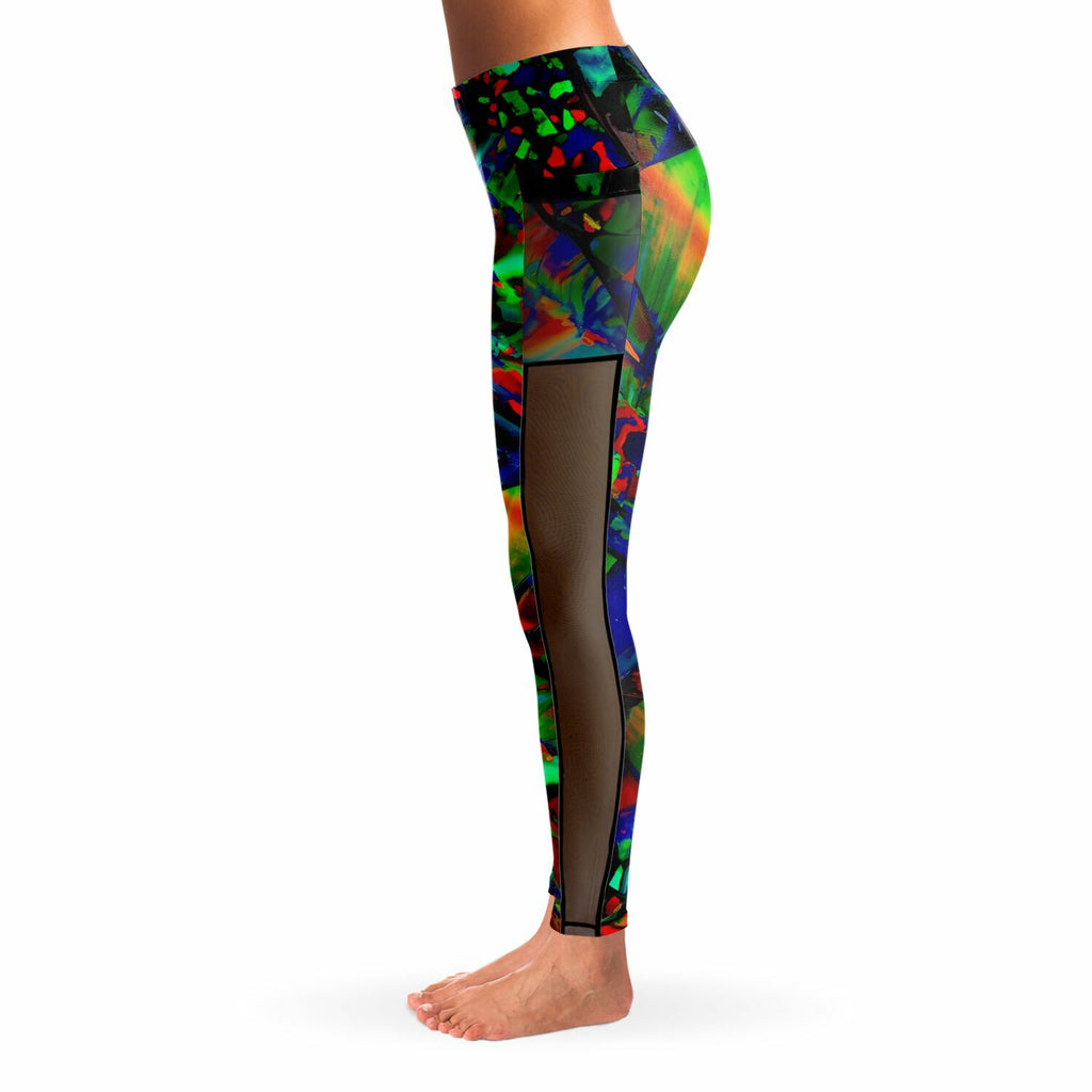 Mesh Pocket Leggings, Not Your Basic Electric Style Pocket Leggings