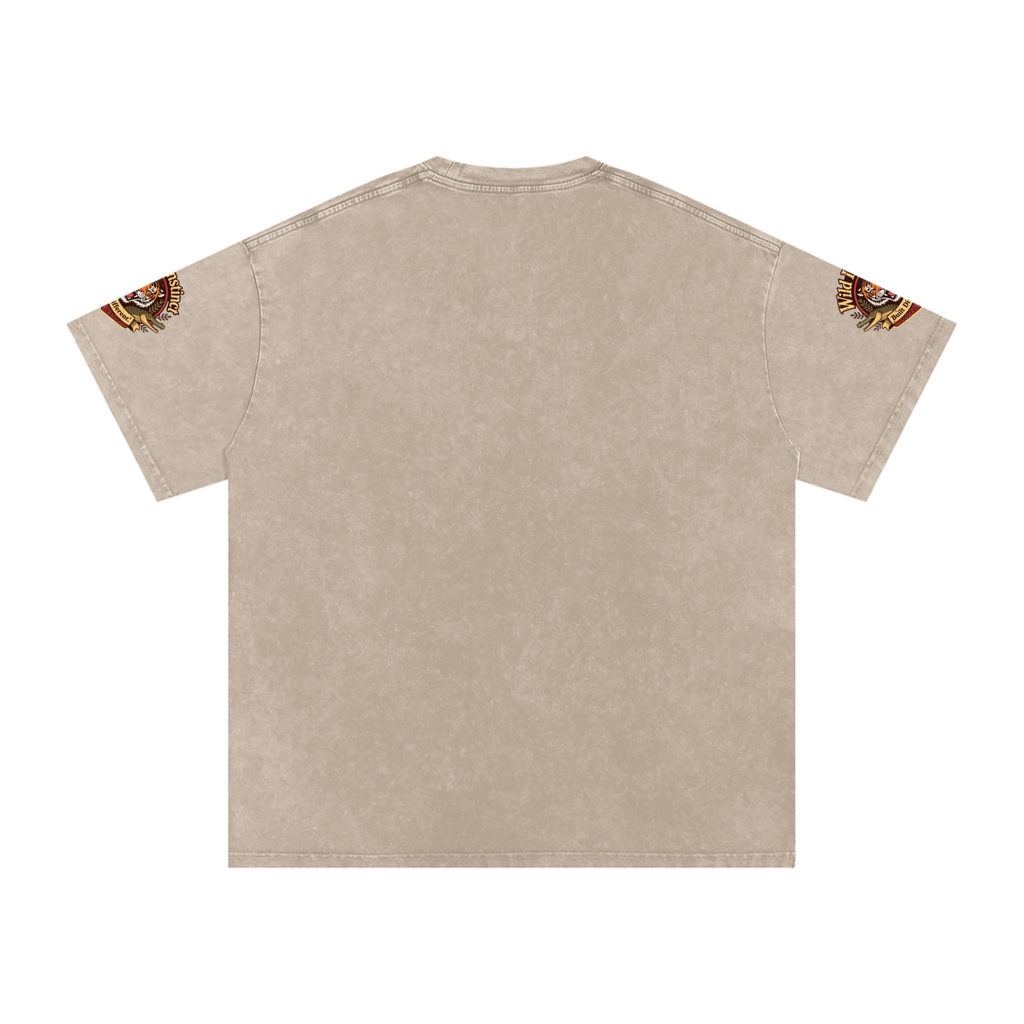 Not Easily Tamed Snow Washed Oversized Cotton T-Shirt