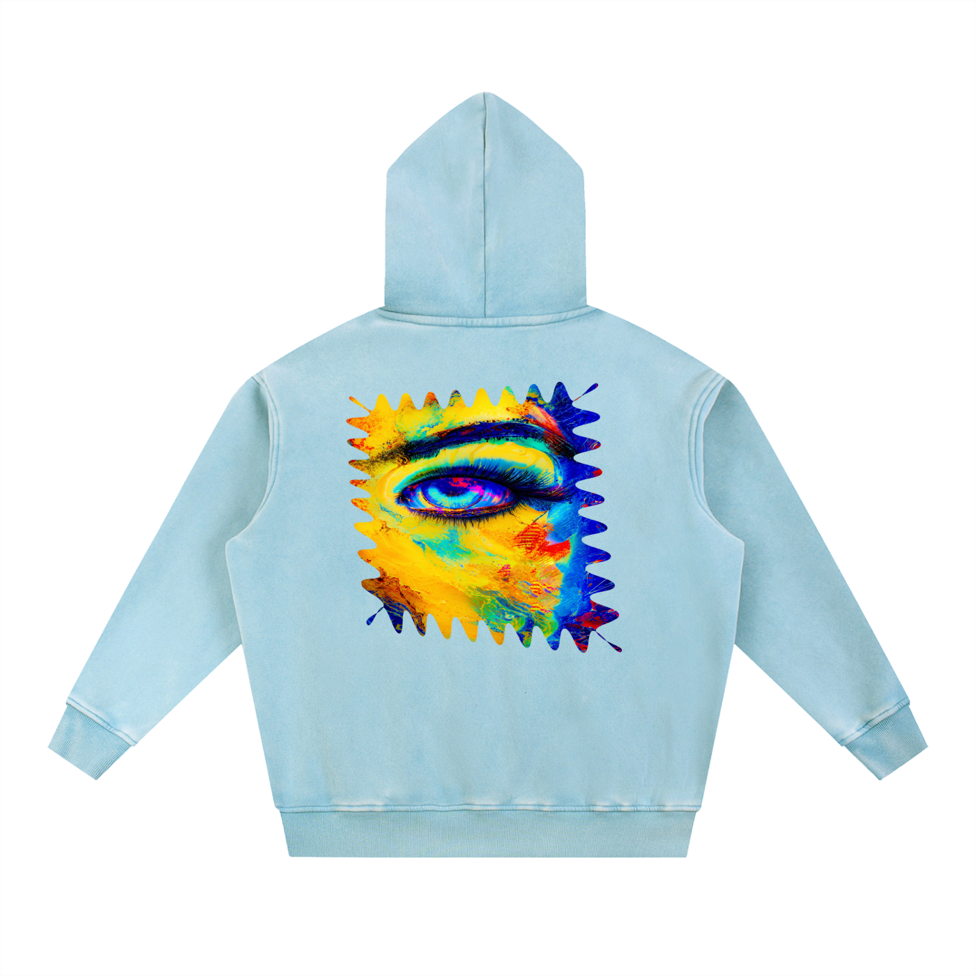 Not Calm Third Floor Energy Snow Wash Oversized Hoodie