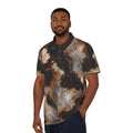 Smoky Opal Pattern Polo Shirt Black Brown