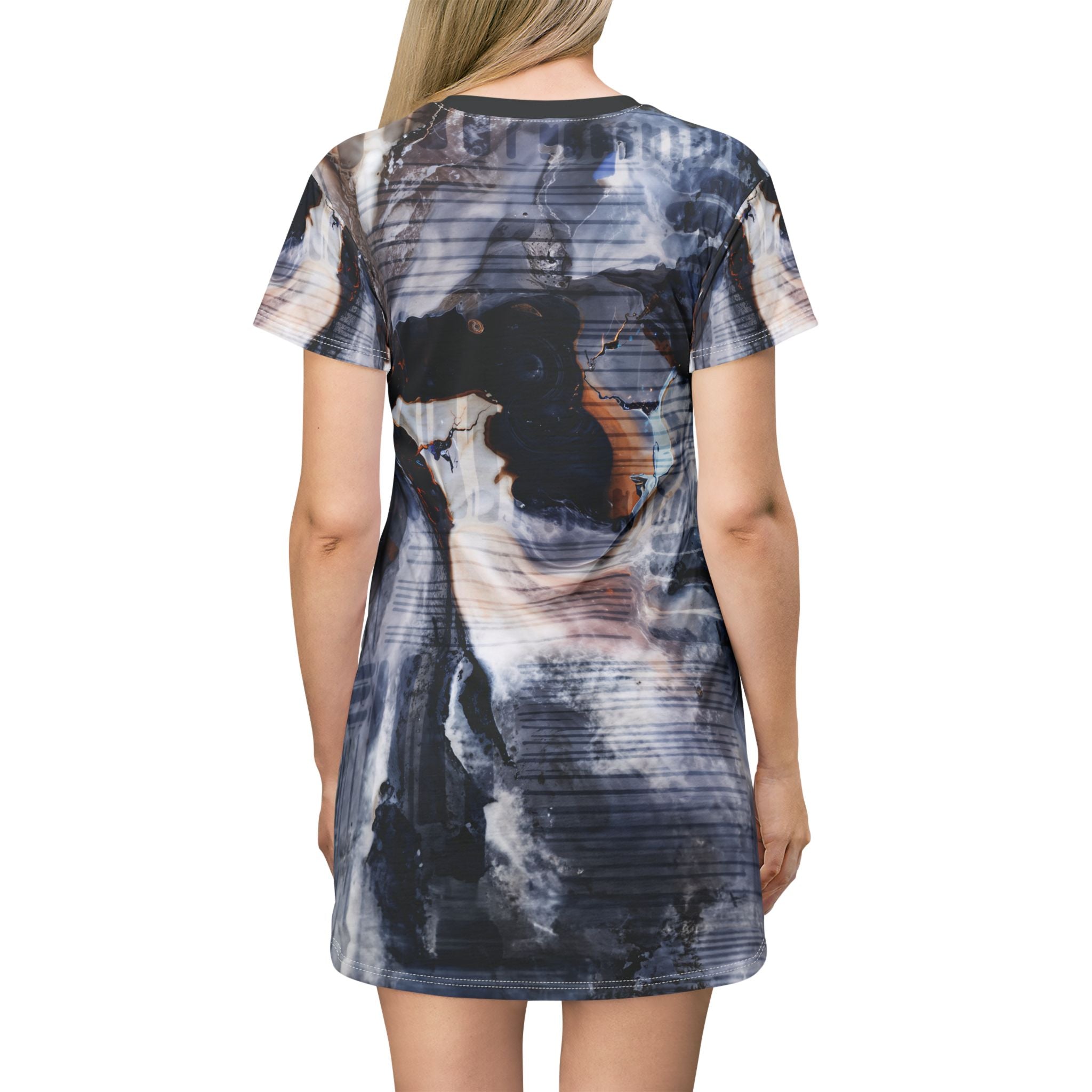 Opal Boulder Marble Swirl T-Shirt Dress