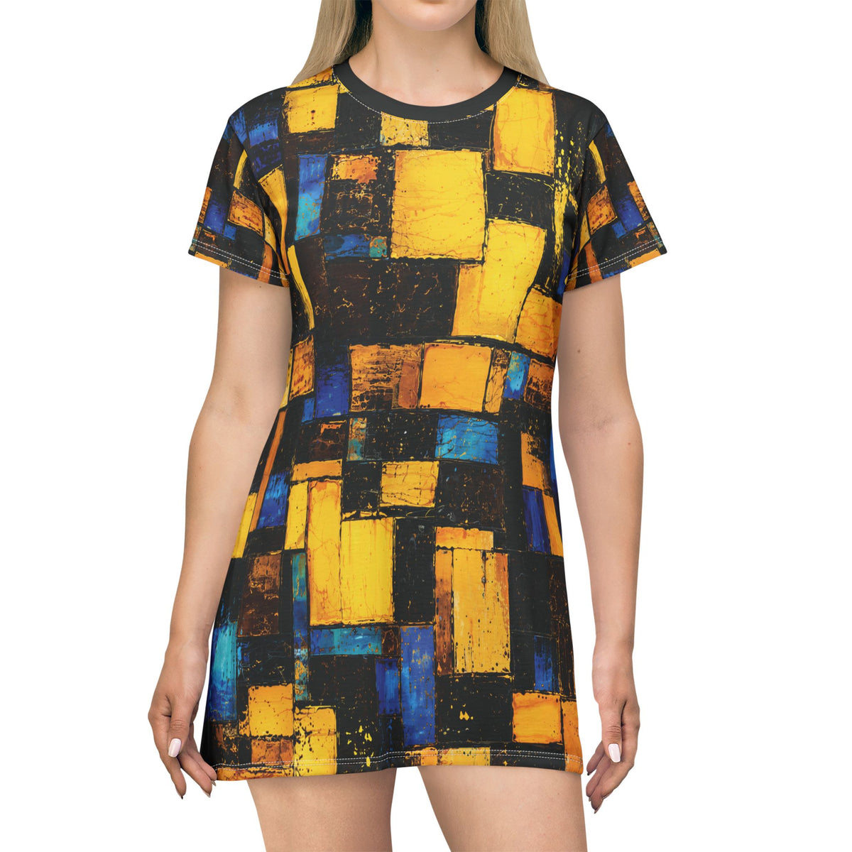 T-Shirt Dress, Not Your Basic Golden Opal Block