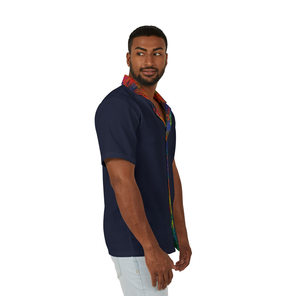Midnight Mirage Opal Hawaiian Camp Shirt Button-Up