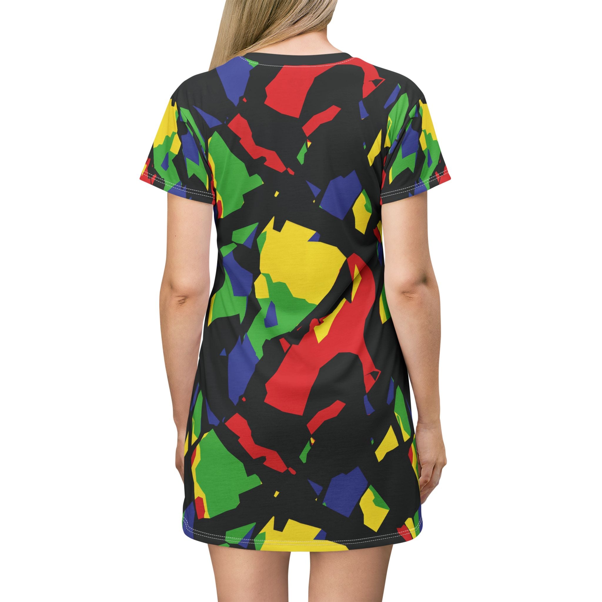 Black Opal Color Block Print T-Shirt Dress