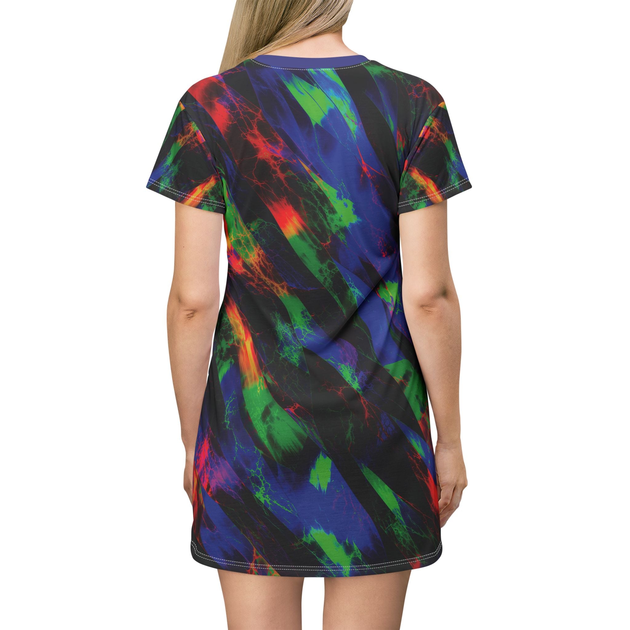 Opal Neon Brushstroke T-Shirt Dress