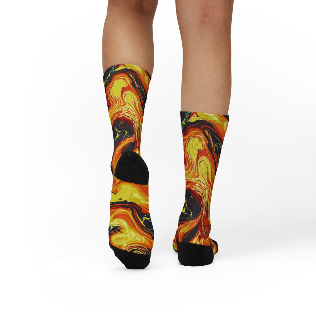 Socks, The Coolest Inferno Swirl Crew Socks