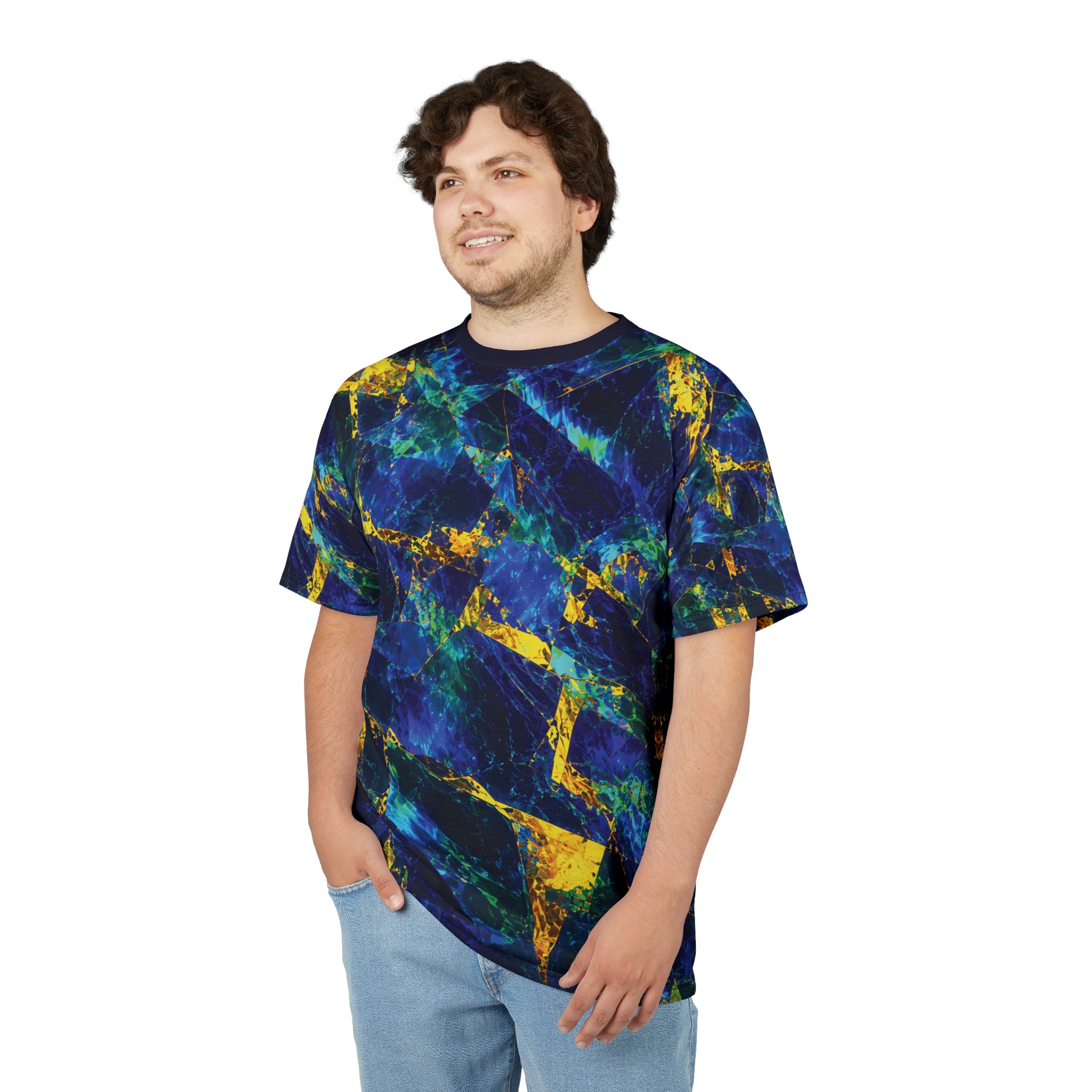 Blue Green Opal Tee Abyssal Gold Shard T-Shirt