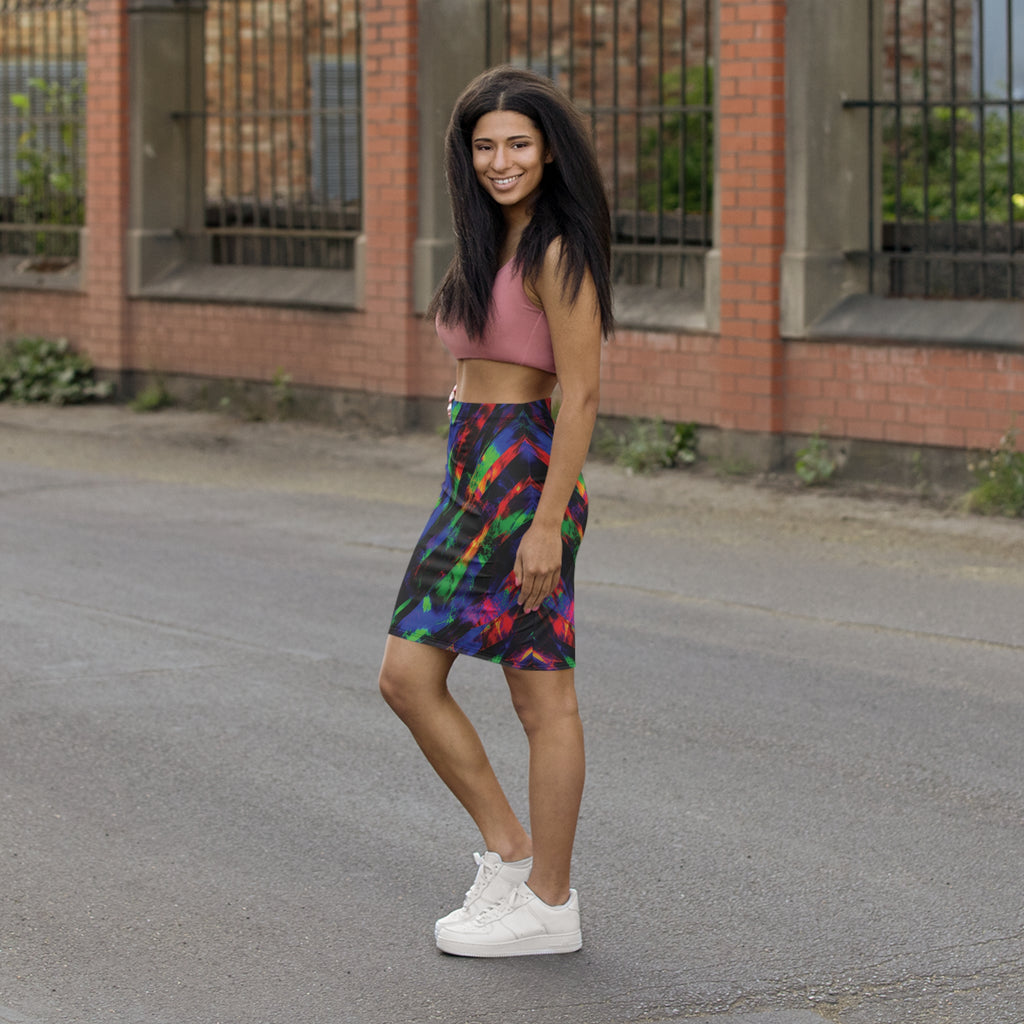Neon Voltage Opal Pencil Skirt
