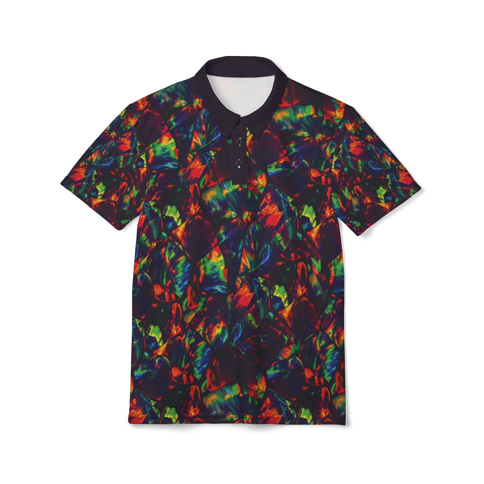 Boulder Opal Neon Marble Polo Shirt