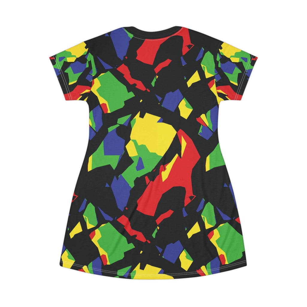 Black Opal Color Block Print T-Shirt Dress