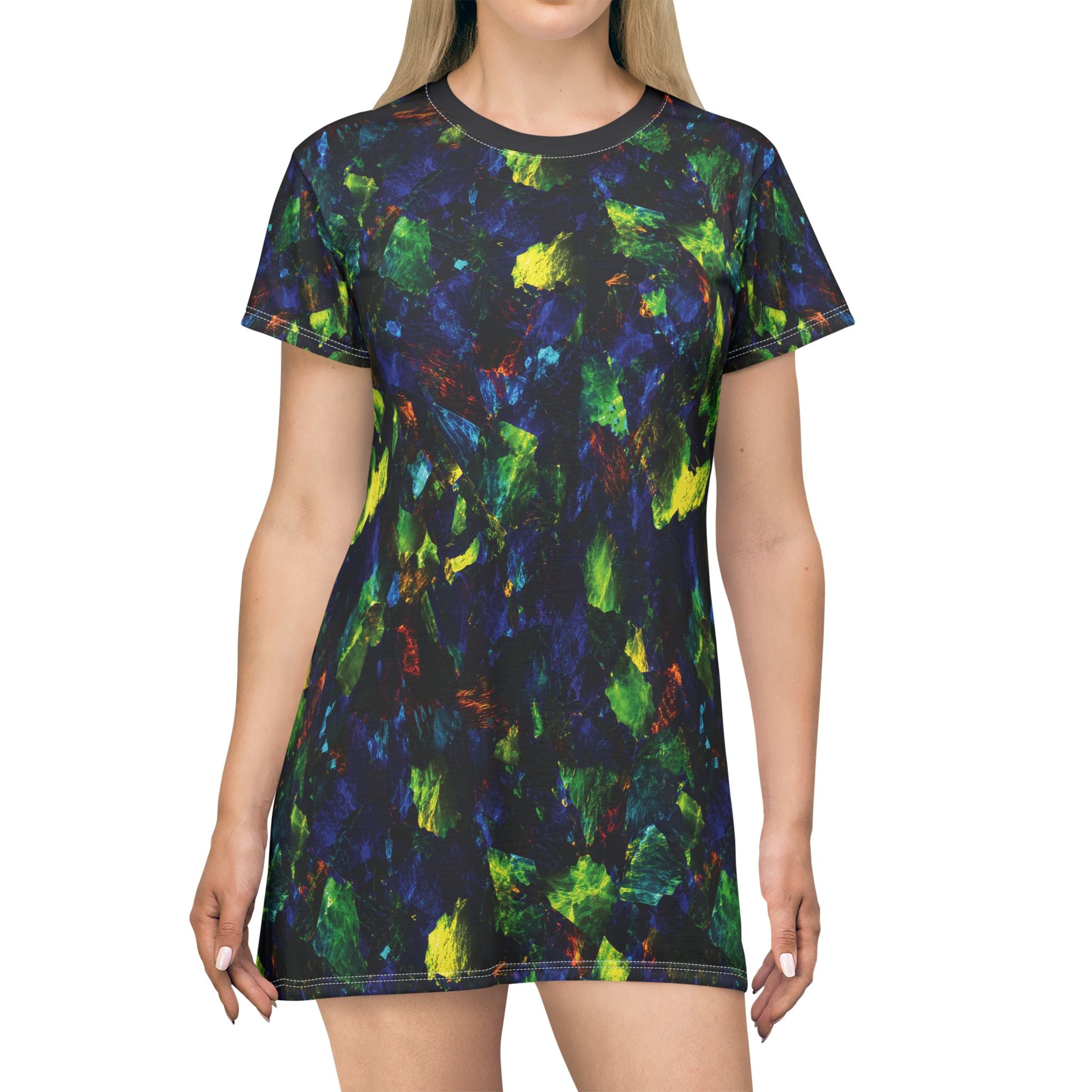 Opal Paint Splatter T-Shirt Dress