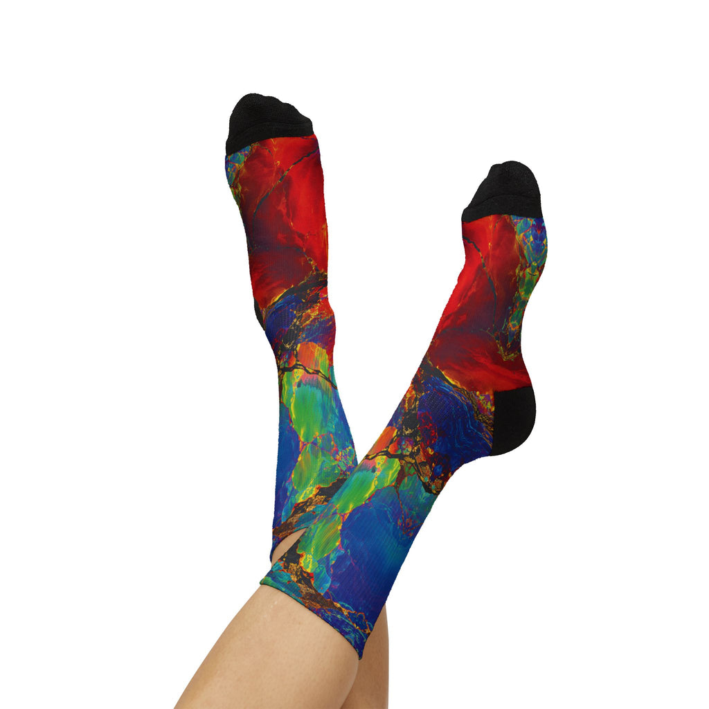 Socks, The Coolest Vibrant Art Crew Socks in Town