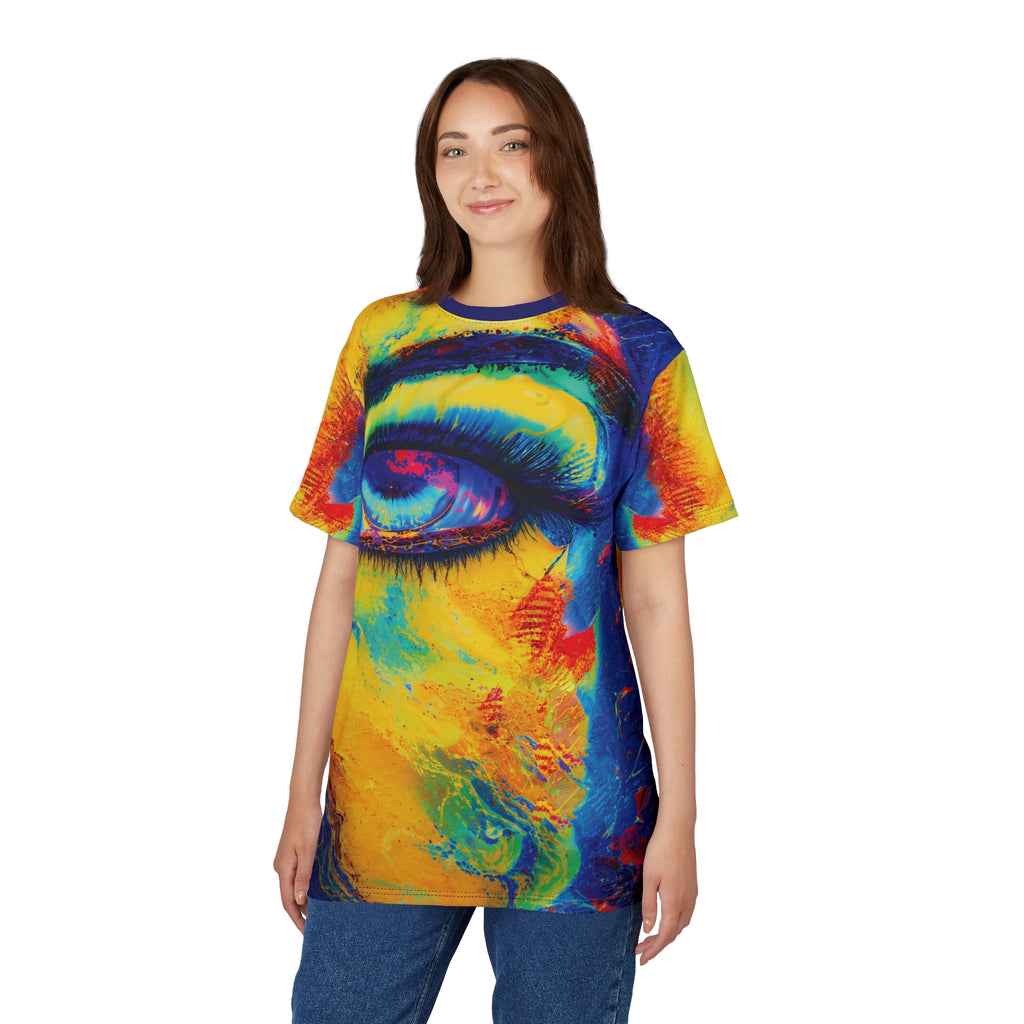 Electric Gaze Opal Tee Vibrant Art T-Shirt