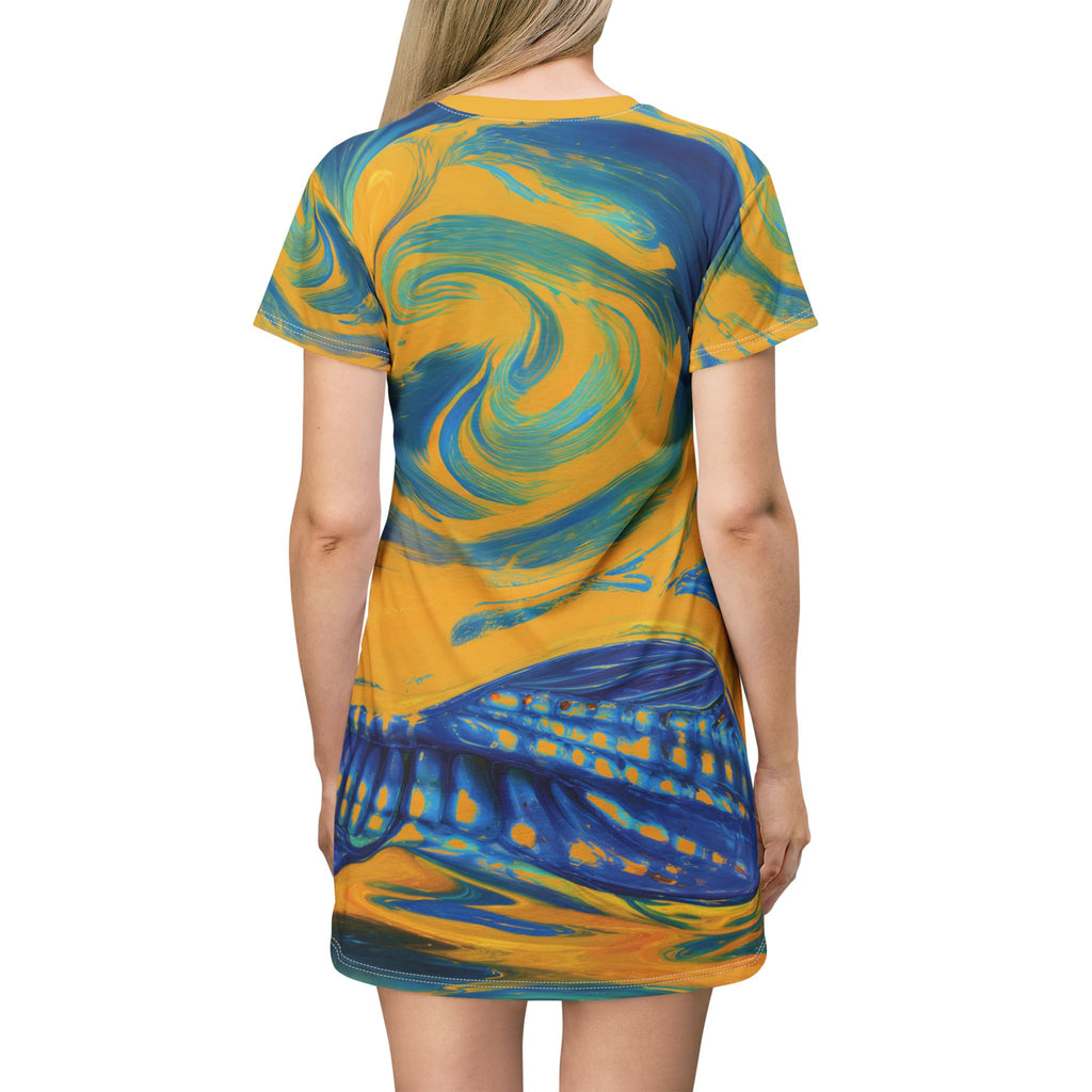 Surreal Opal Blue Eye T-Shirt Dress
