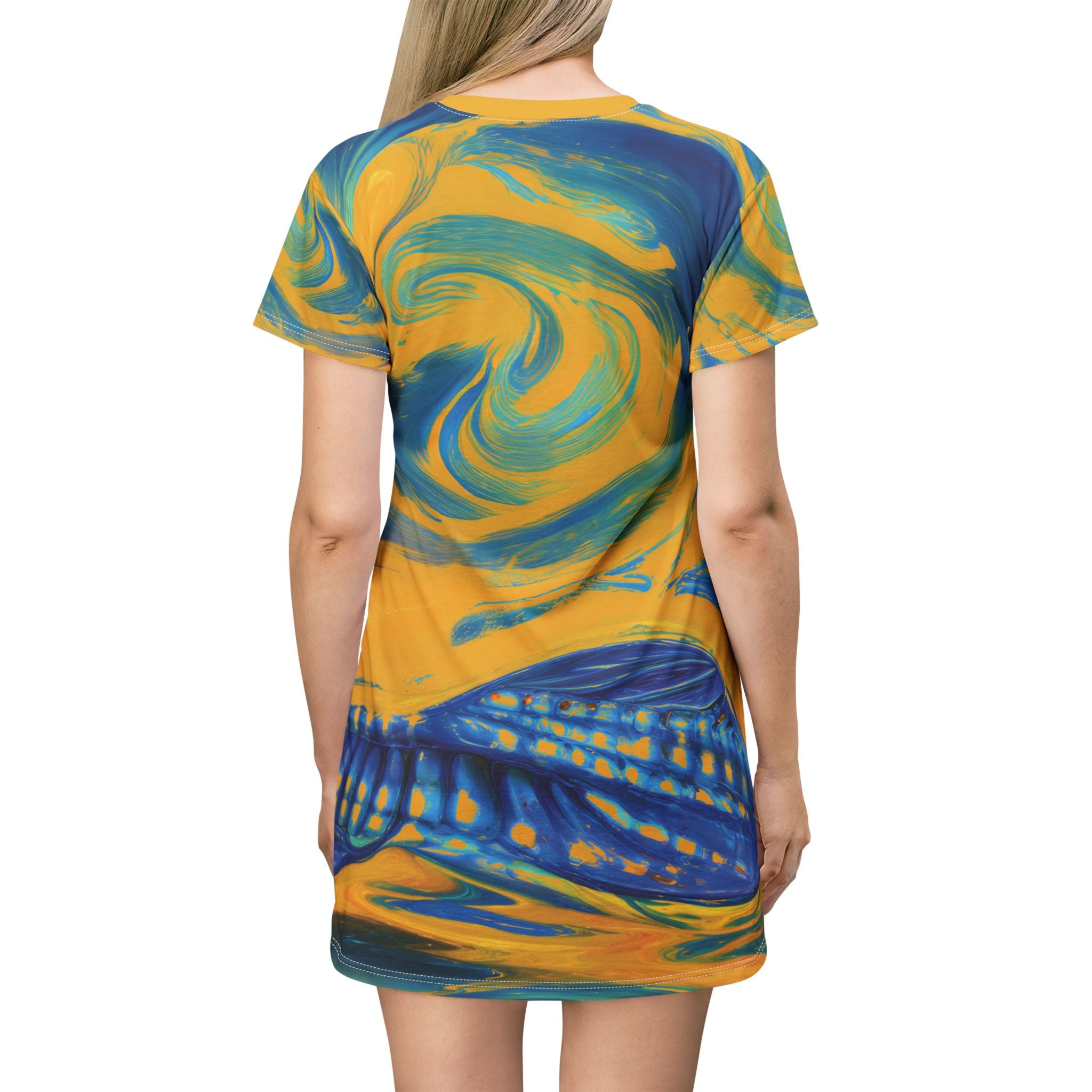 Surreal Opal Blue Eye T-Shirt Dress