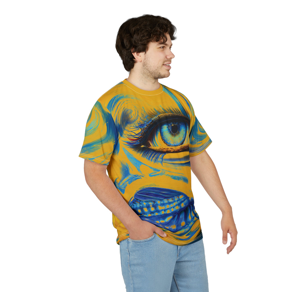 Solar Gaze Opal Eye Tee Bold Yellow & Blue T-Shirt