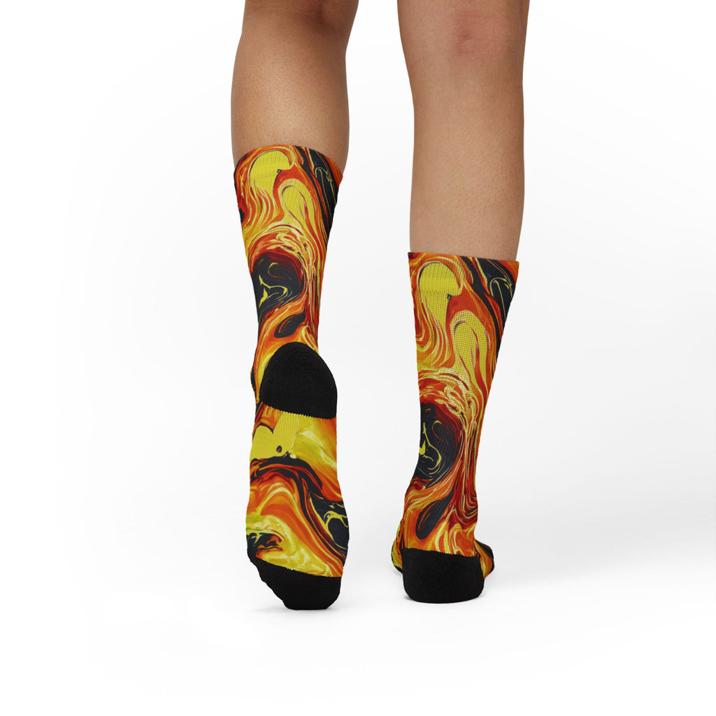Socks, The Coolest Inferno Swirl Crew Socks