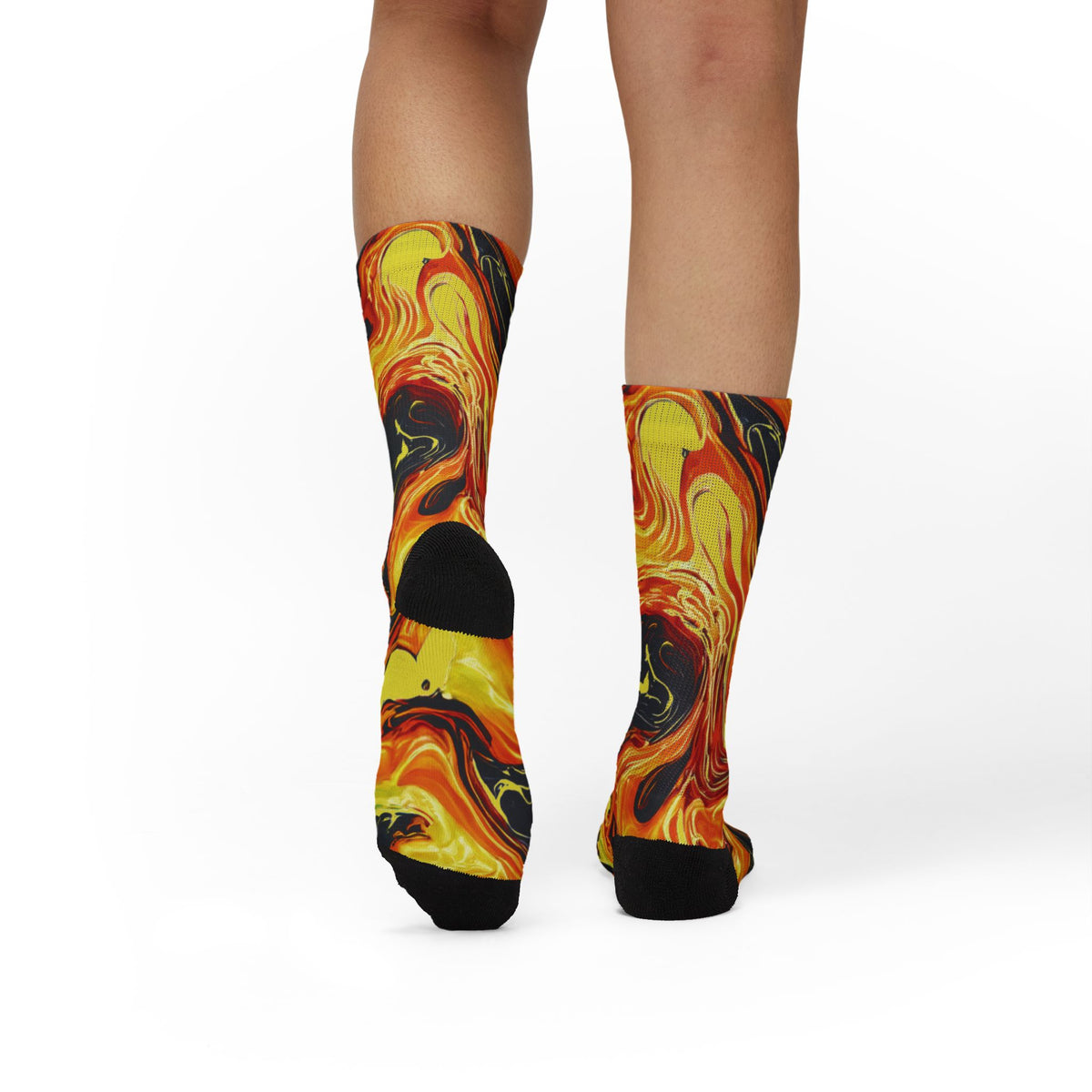 Socks, The Coolest Inferno Swirl Crew Socks