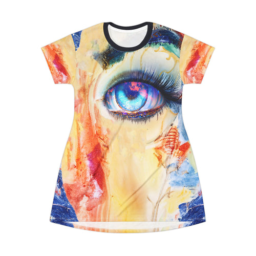 Australian Opal T-Shirt Dress Opal Print Dress