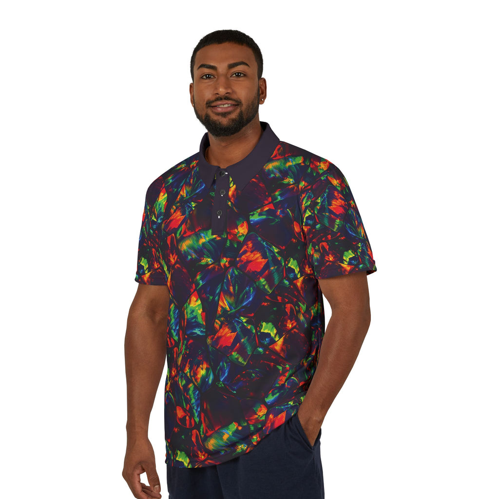 Boulder Opal Neon Marble Polo Shirt