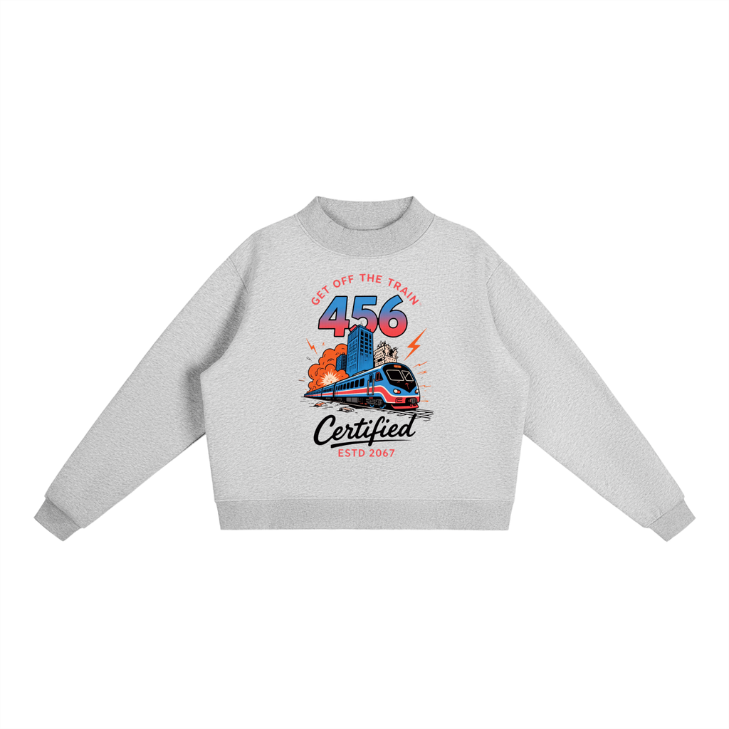 Not Your Usual 456 Certified Essential Fleece Mock-Neck Crew Sweatshirt