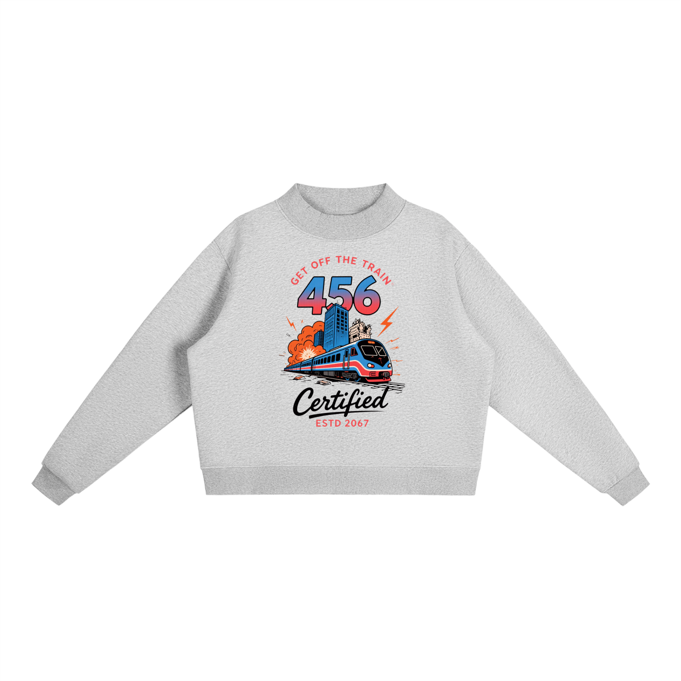 Not Your Usual 456 Certified Essential Fleece Mock-Neck Crew Sweatshirt