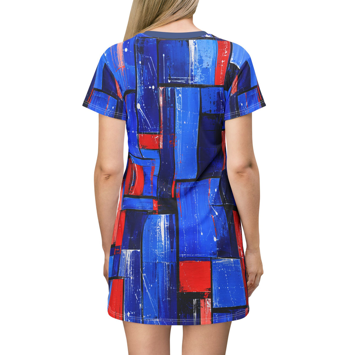 T-Shirt Dress, Not Your Basic Opal Blue Block