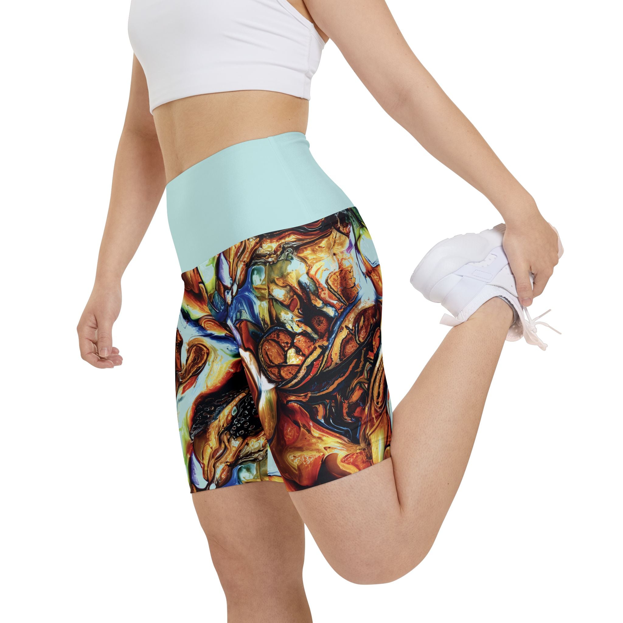 Molten Aura High-Waist Workout Shorts Athletic Biker Shorts