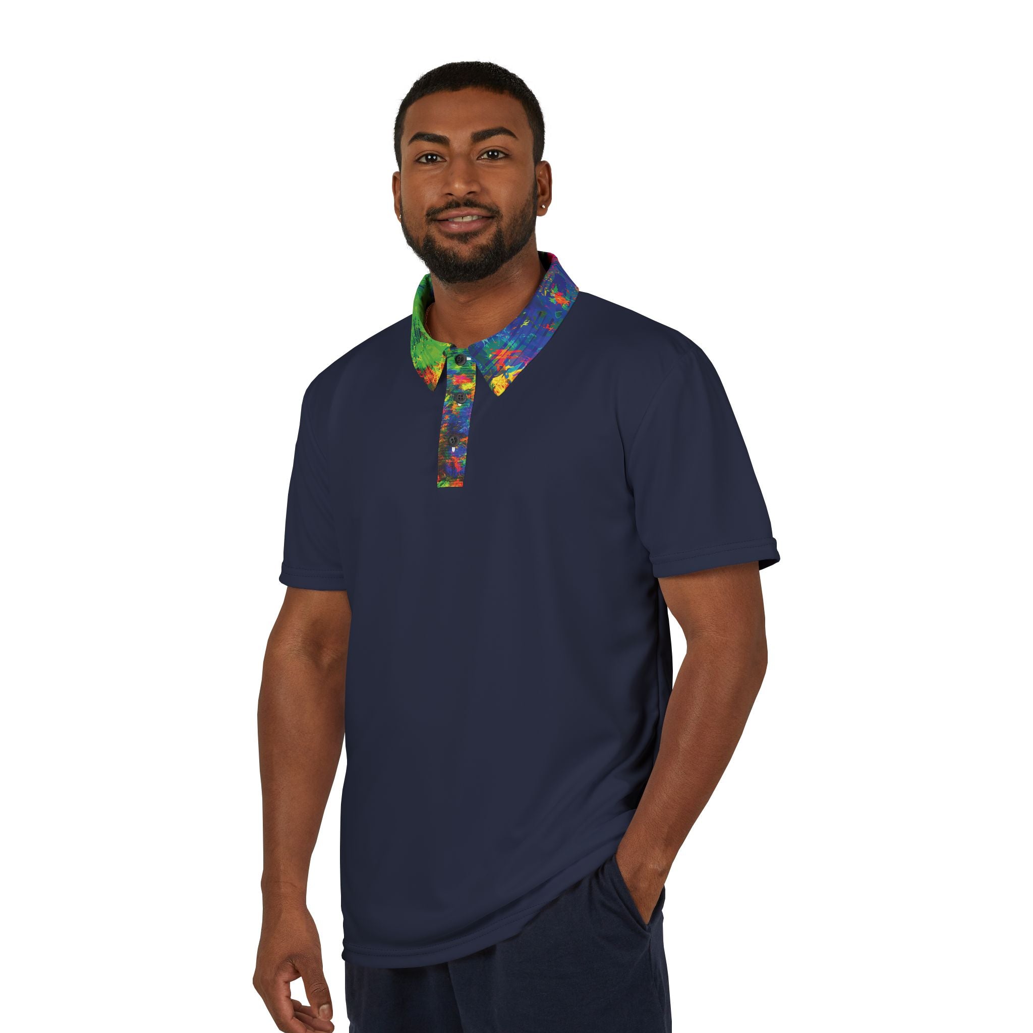 Midnight Opal Splash Navy Polo Shirt