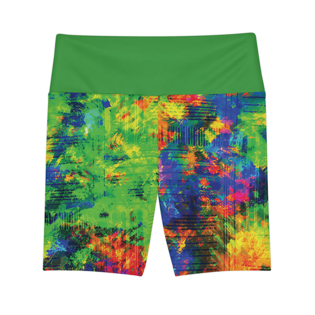 Street Surge High-Waist Opal Workout Shorts — Women's Active Biker Shorts