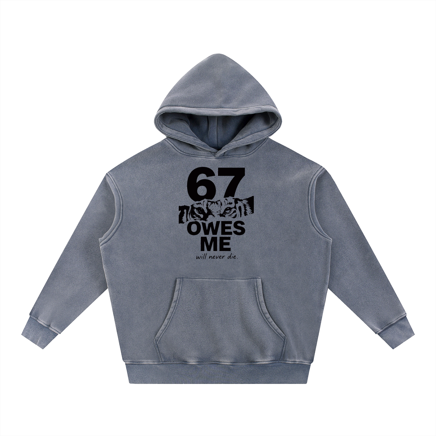 Not Basic Fit Culture Snow Wash Fleece Oversize Hoodie No Fake Peace 67