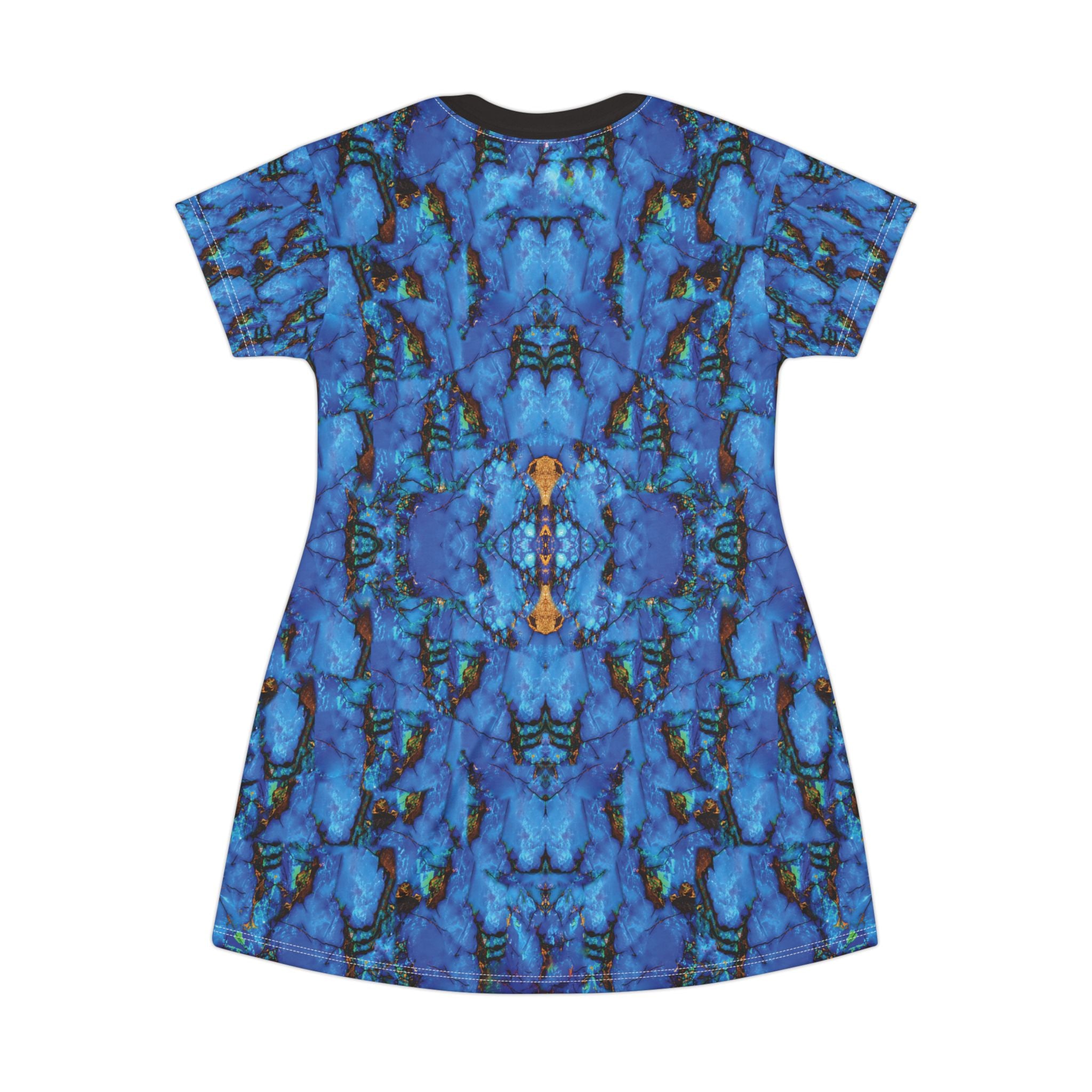 Blue Opal T-Shirt Dress Abstract All-Over Print