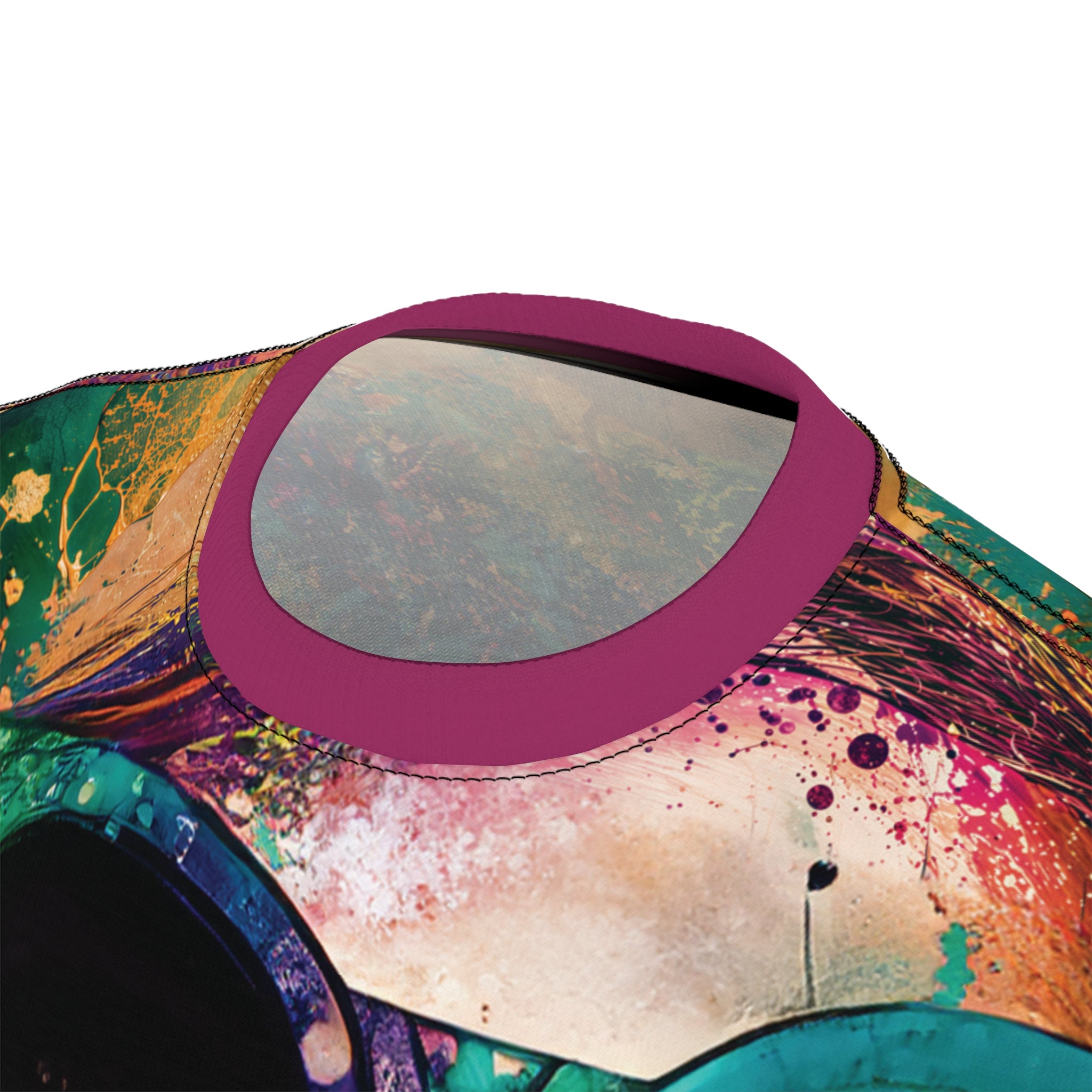 Colorburst Sunglasses Neon Muse Portrait Tee Graphic T‑Shirt