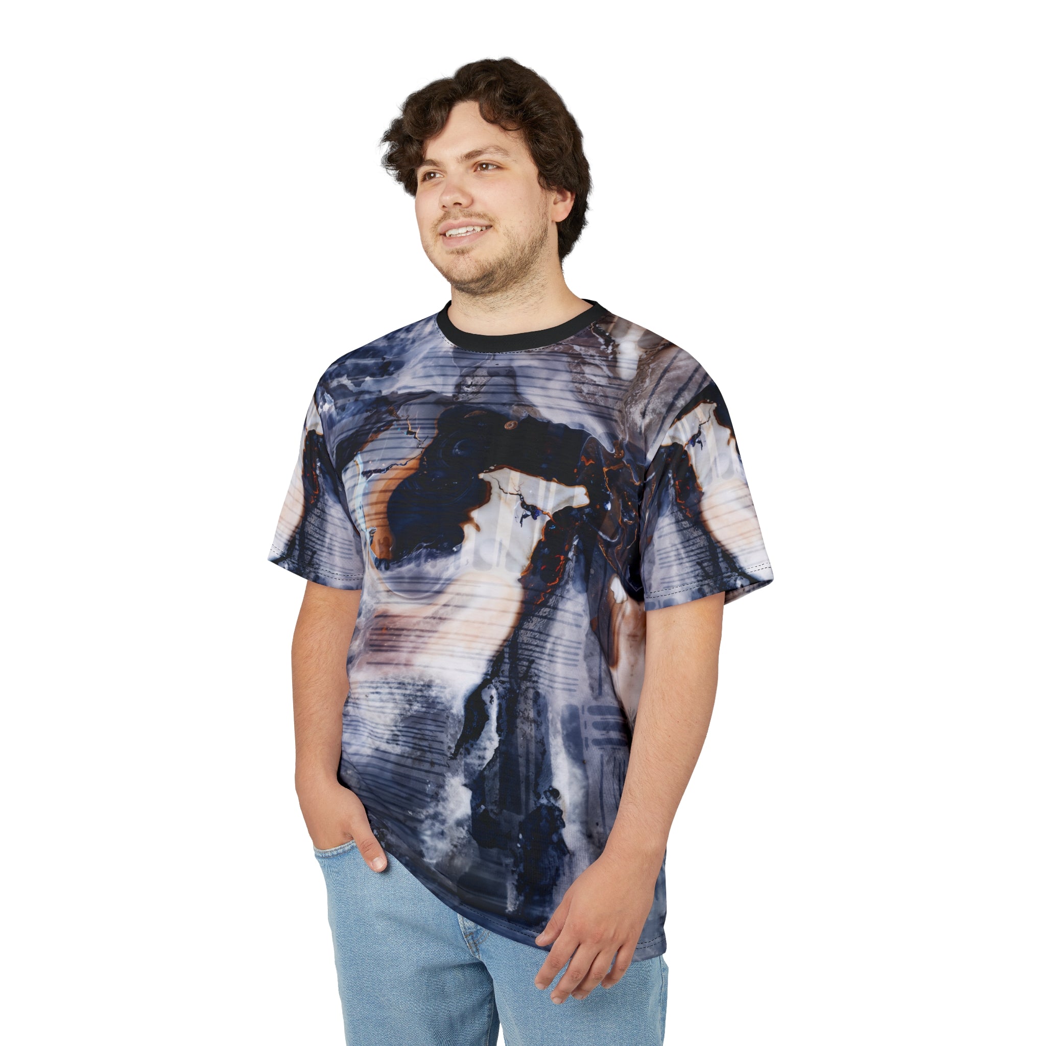 Opal Marble Swirl Tee Cut & Sew T-Shirt
