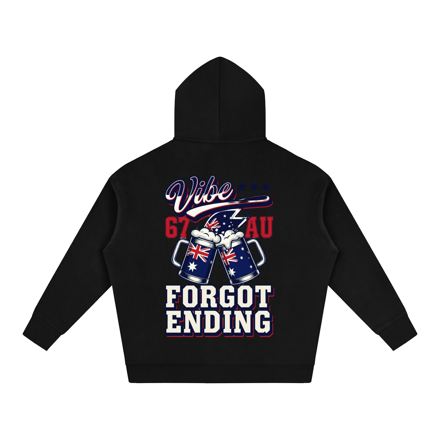 Not Another Clean Fit Australia Vibe Oversize Fleeced Hoodie