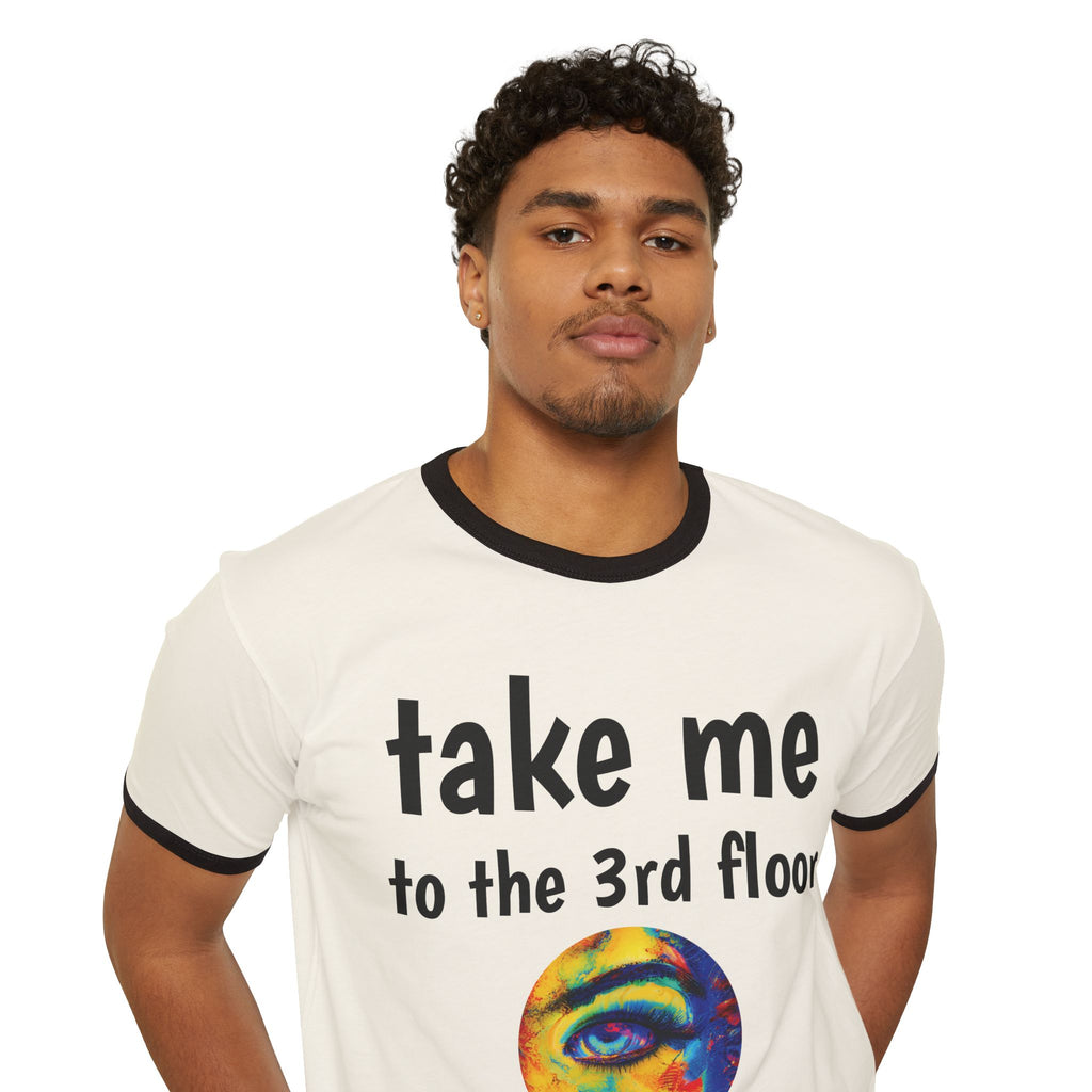 Not A Plain Essential Take Me to the 3rd Floor Ringer Tee — Daydream T-Shirt