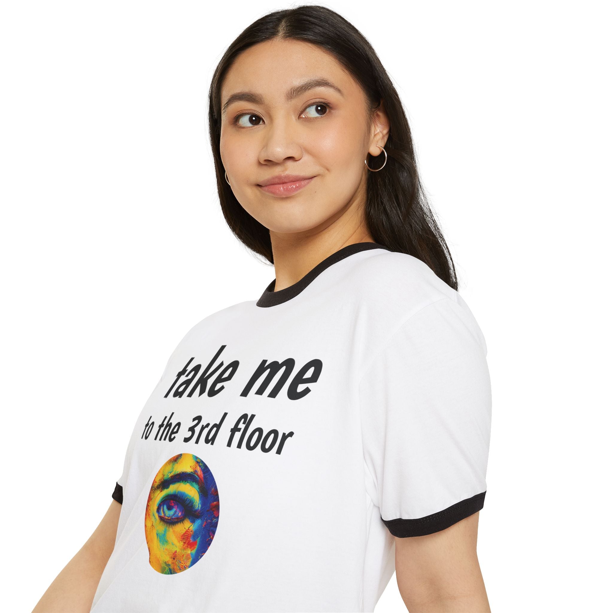 Not A Plain Essential Take Me to the 3rd Floor Ringer Tee — Daydream T-Shirt