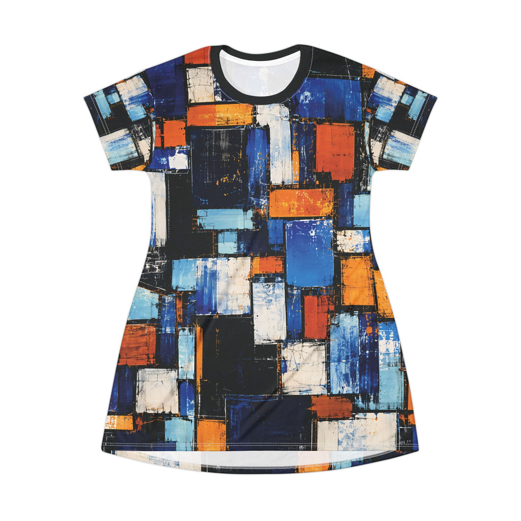 T-Shirt Dress, Not Your Basic Opal Abstract Block