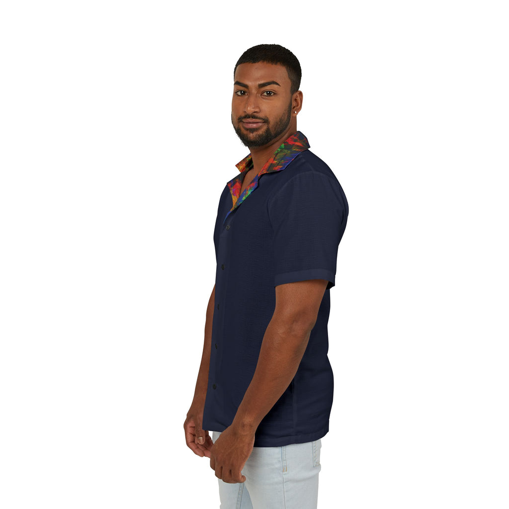 Midnight Mirage Opal Hawaiian Camp Shirt Button-Up