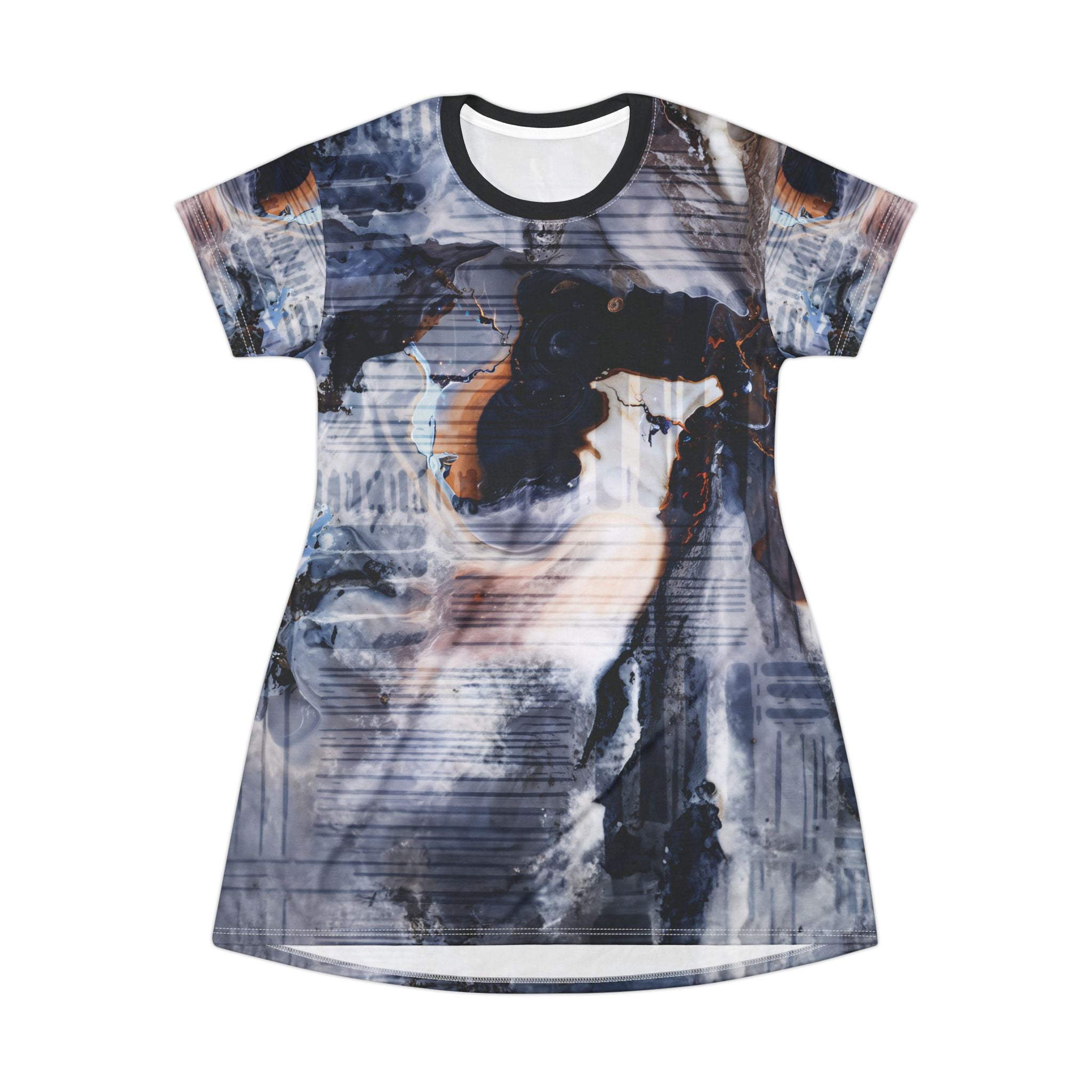 Opal Boulder Marble Swirl T-Shirt Dress