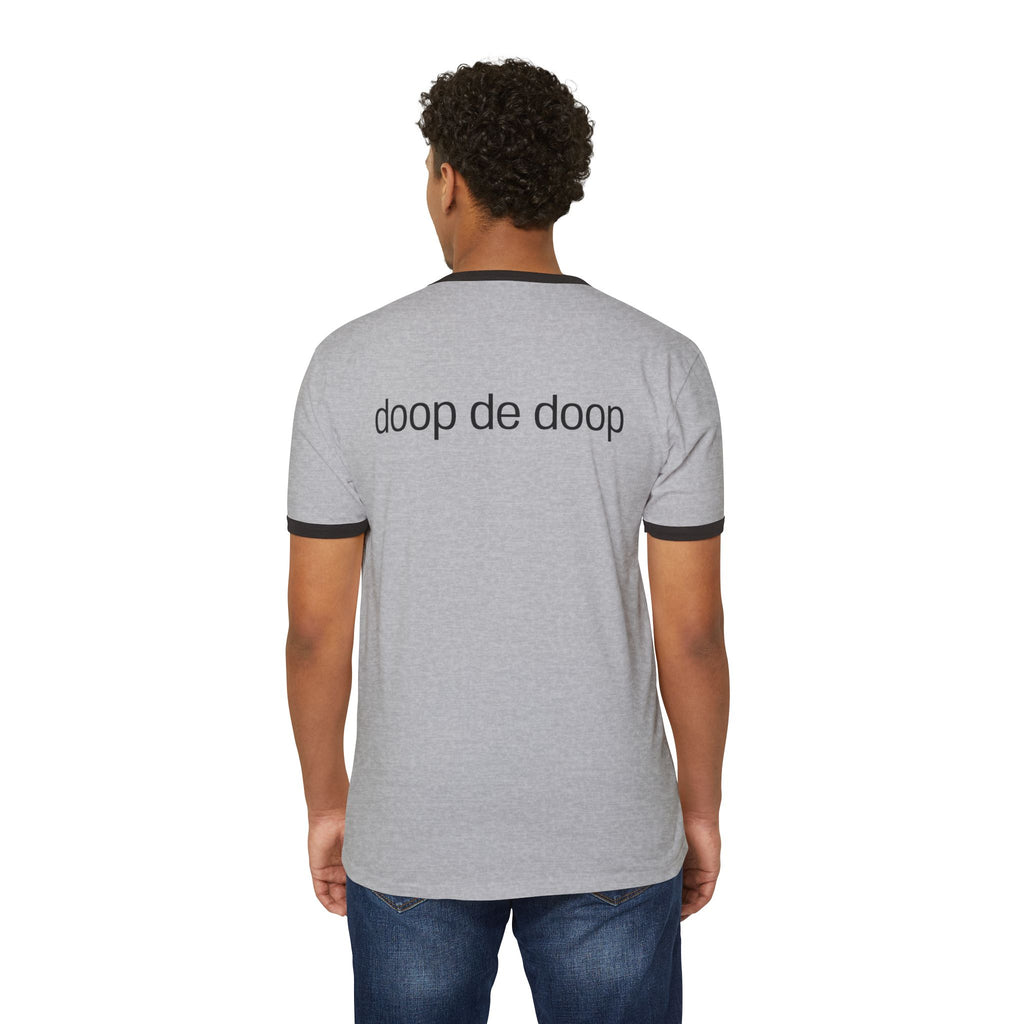 Not The Plain Option Work of Art Everybody Ringer Tee — doop de doop Graphic T‑Shirt