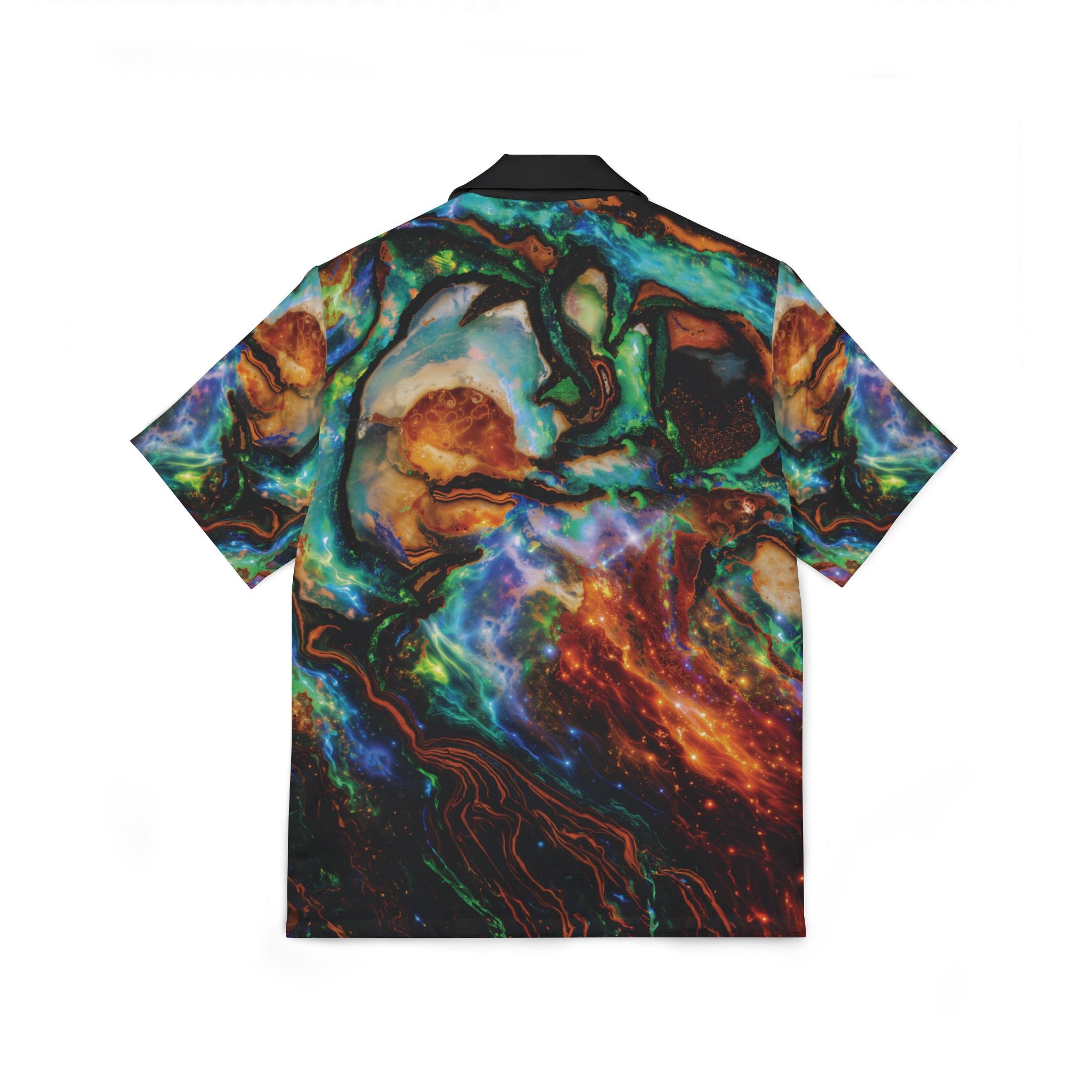 Not Asking Permission Galactic Marble Opal Hawaiian Camp Shirt