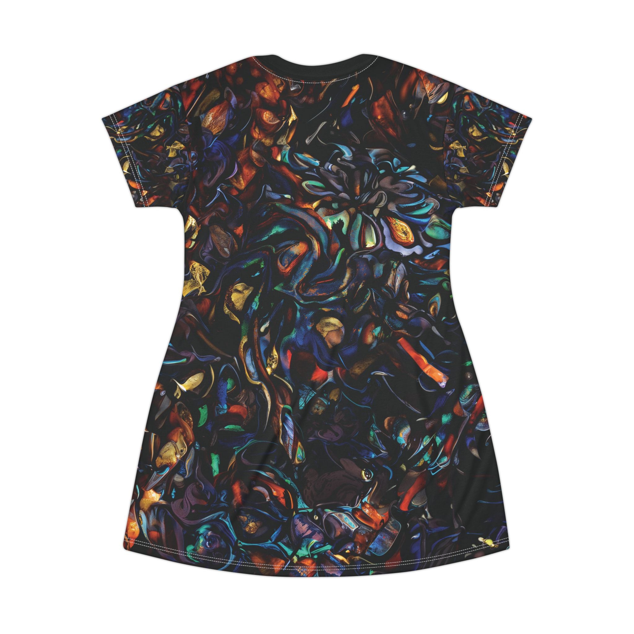 Opal Swirls Relaxed T-Shirt Dress