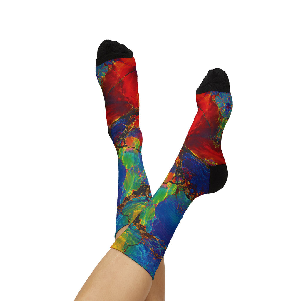 Socks, The Coolest Vibrant Art Crew Socks in Town