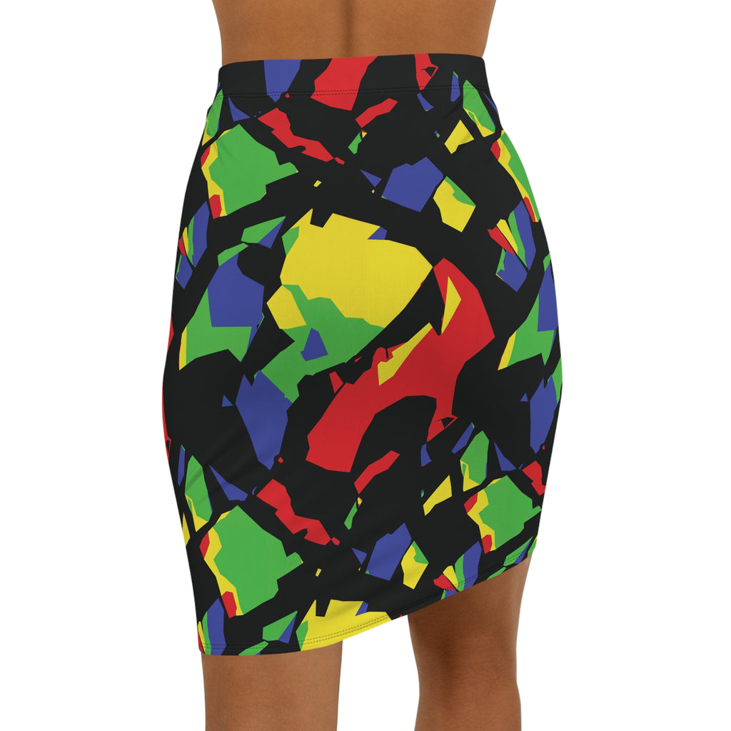 Chromatic Shard Pencil Skirt